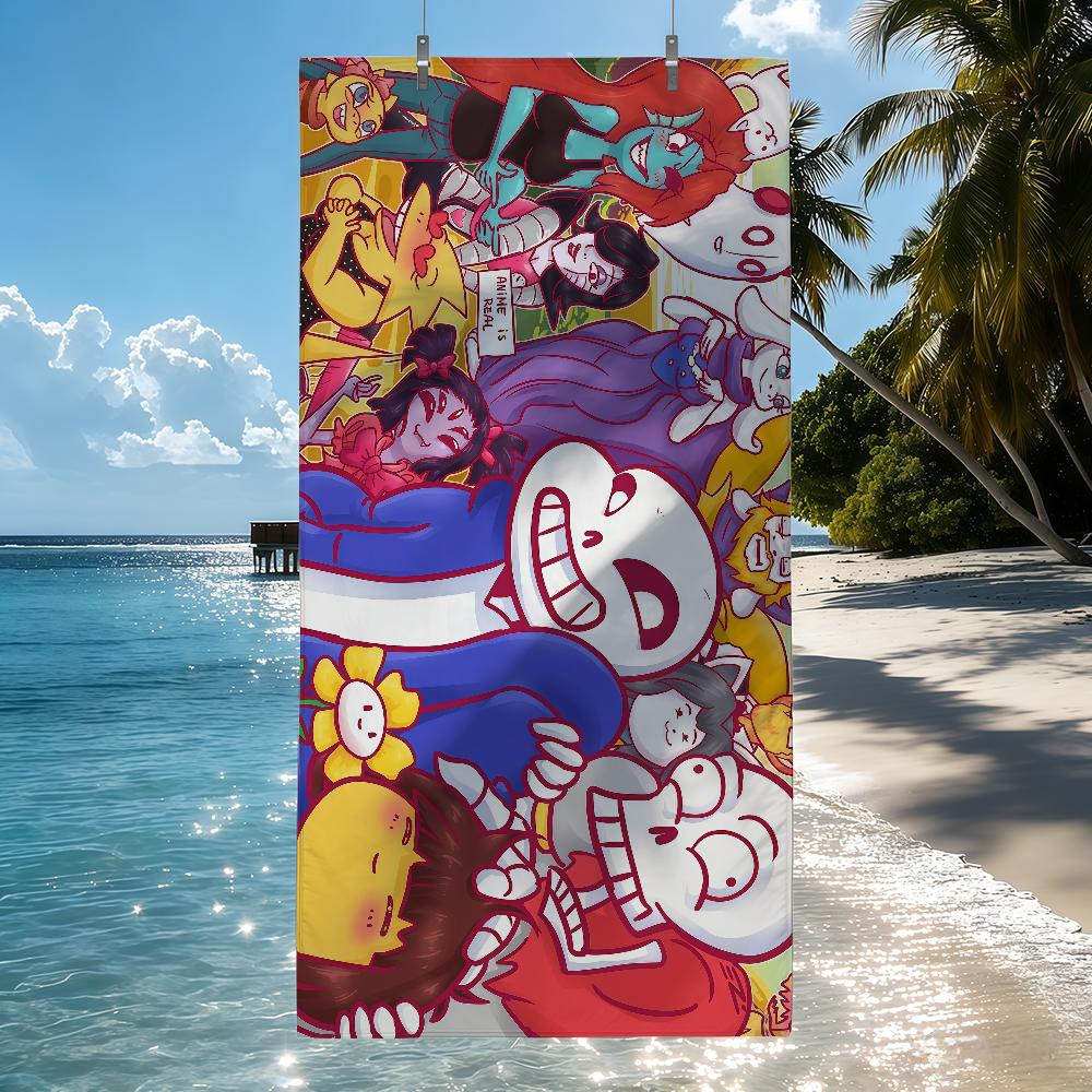 Sans U-Undertale Game Towel Quick Drying Beach Towels Are Suitable For Swimming Pools Camping Yoga And The Gym
