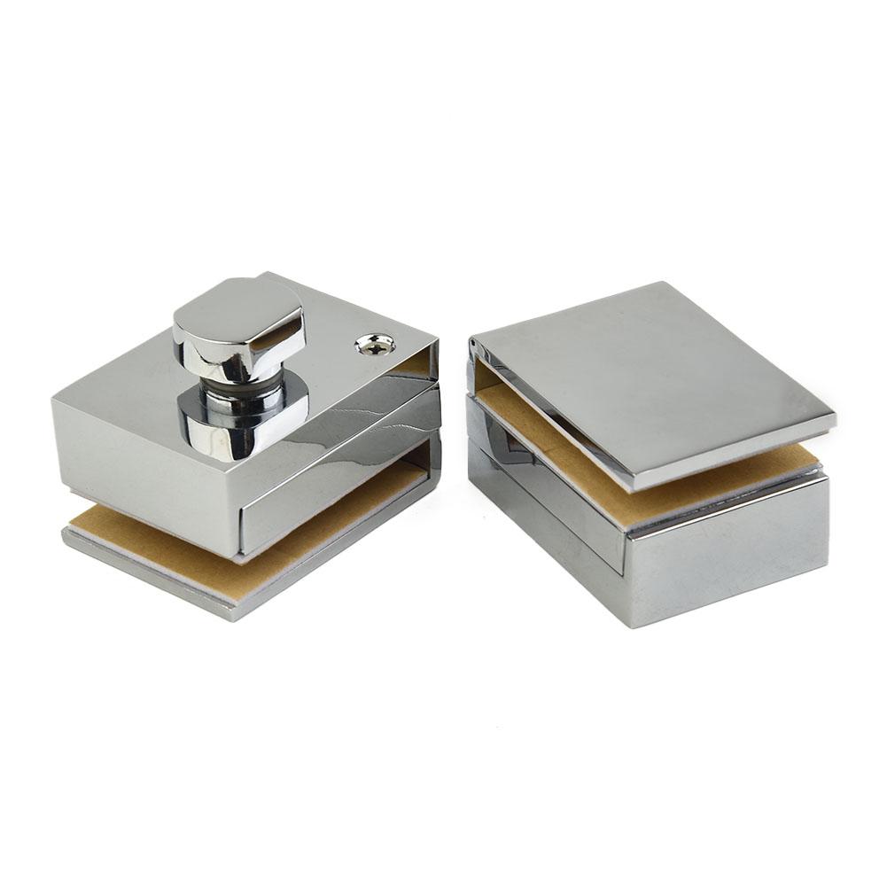 Glass Door Lock Shower Latch Lock Bolt Home Bathroom Toilet No Punching Single Door Ground Lock Zinc Alloy Latch Hardware