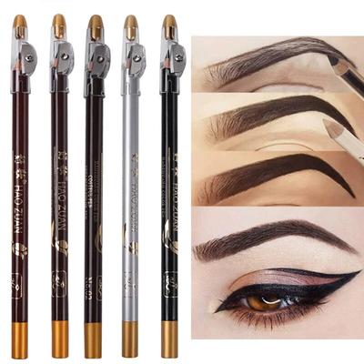 5 kolorów ołówek do brwi łatwy w użyciu eyeliner długotrwały naturalny kosmetyk wodoodporny drewniany wzmacniacz do brwi makijaż oczu