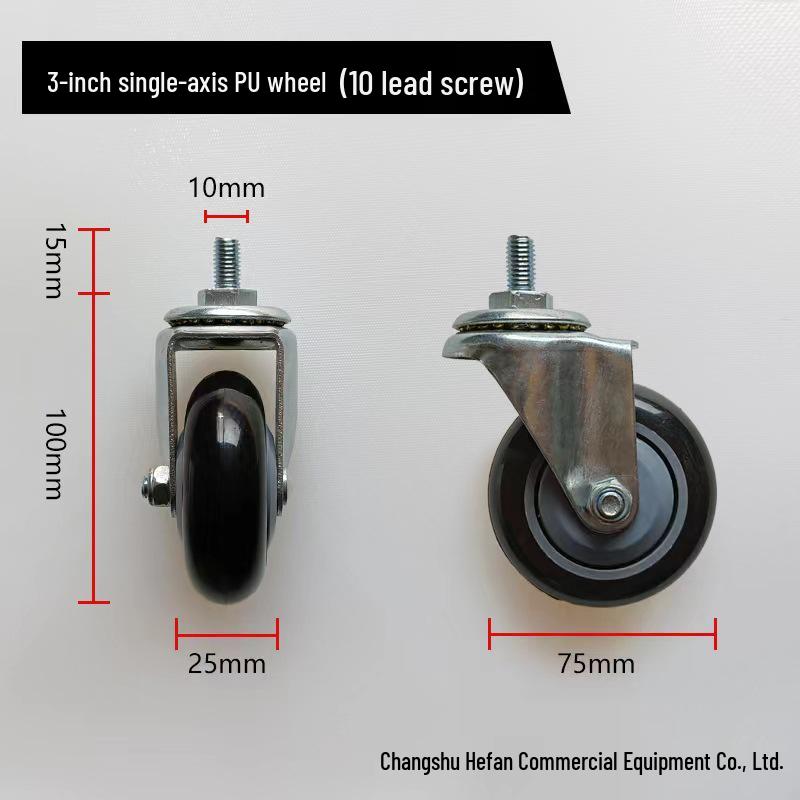 Heavy-Duty Polyurethane Swivel Casters - 4" & 5" Wheels, Smooth Durable Shopping Cart & Supermarket Trolley Rollers