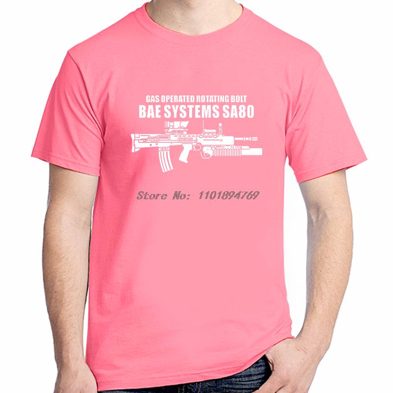 Fashion Graphic T Shirts Bae System Sa80 Breathable Printing T Shirt Summer Cotton Oneck Short Sleeve Tshirts Unisexs Tshirt