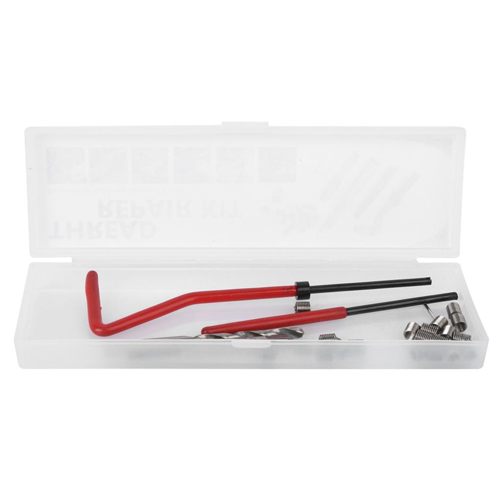 25Pcs/box Thread Repair Insert Kit M4 with Transparent Plastic Box for Processing Machinery Thread Repair Insert Set