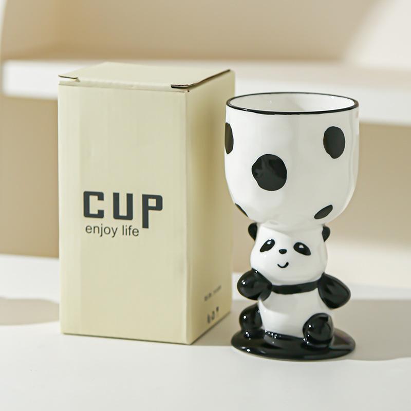 Cartoon Cute Birthday Gift Hand Painted Goblet Ice Cream Creative Drink Dessert Cupcake Ceramic Cup Aromatherapy Table