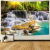Wasserfalllandschaft Hängeleinenstoff Zimmer Hintergrundstoff Wohnzimmer Dekorationstuch Betthaupt Hintergrundstoff Wand Heimdekoration Malerei