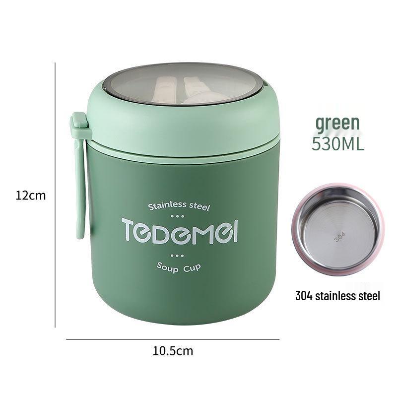 Stainless Steel Insulated Soup and Cereal Cup - Portable Meal Replacement Pot
