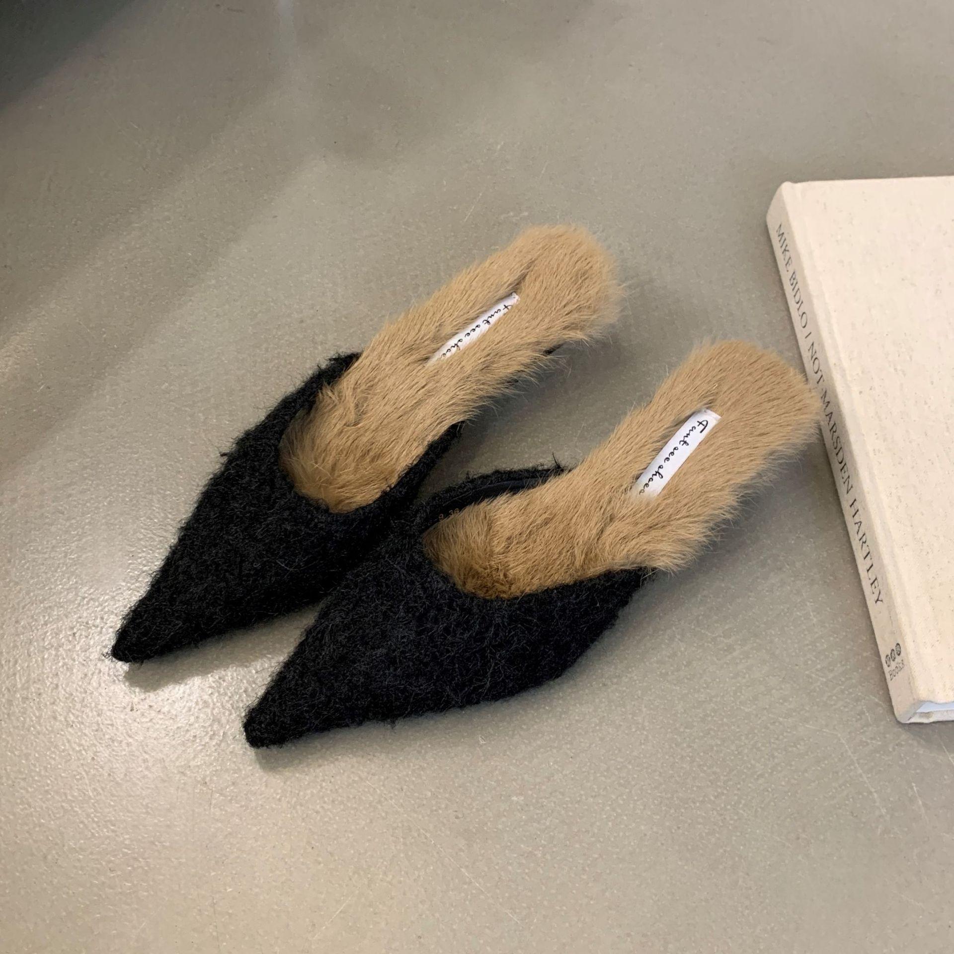 

Туфли-шпильки на среднем каблуке с острым носком и леопардовым принтом – Коллекция осень 2024 для женщин 36 чёрный