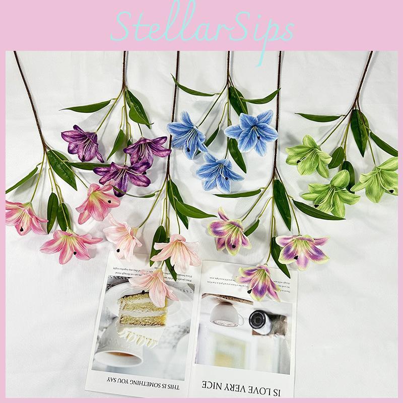 Silk Lily Flowers For Home Decoration Wedding Party Gift Photography Prop Party Supplies