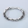 8MM Stainless Steel Bamboo Chain Men's Bracelet Personalized Mixed Color Patchwork Square Chain Accessories Rock Jewelry