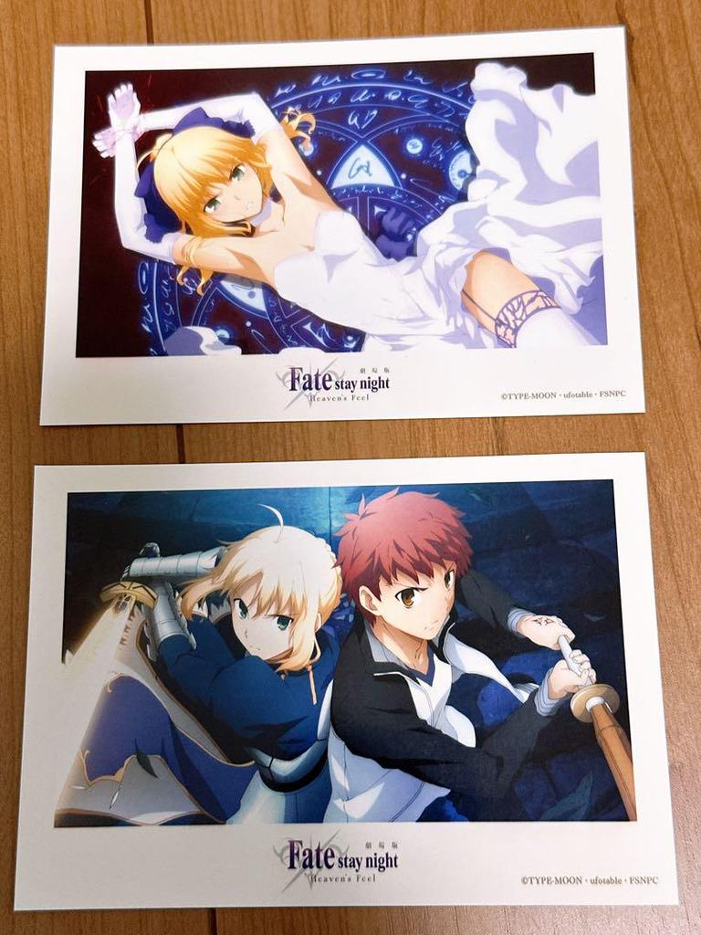 [USED] Fate stay night release commemorative original bromide Saber Tohsaka Rin