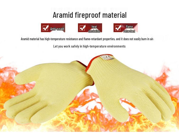 Ohnivzdorné Žáruvzdorné Flexibilní Aramidové Rukavice - Vysoká Teplota a Ochrana proti Řezu