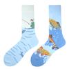 AB Professional Design Funny Socks Men Happy Animal Music Beer Skarpetki Sokken Hip Hop Big Size Meias Skateboard Divertidos