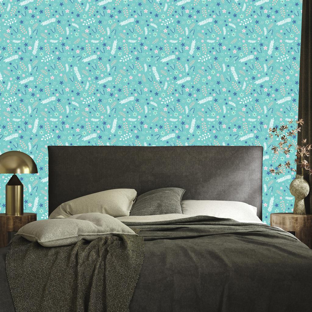 Colorful Leaves and Flowers Wallpaper for Living Room and Bedroom 50x1000