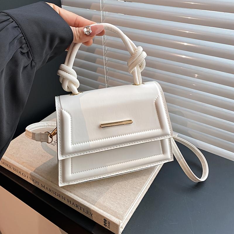 Women's Crossbody Shoulder Bag Detachable Strap Minimalist Square Design Casual Handbag Crossbody Purse, Versatile Fashion Accessory, Durable Handbag