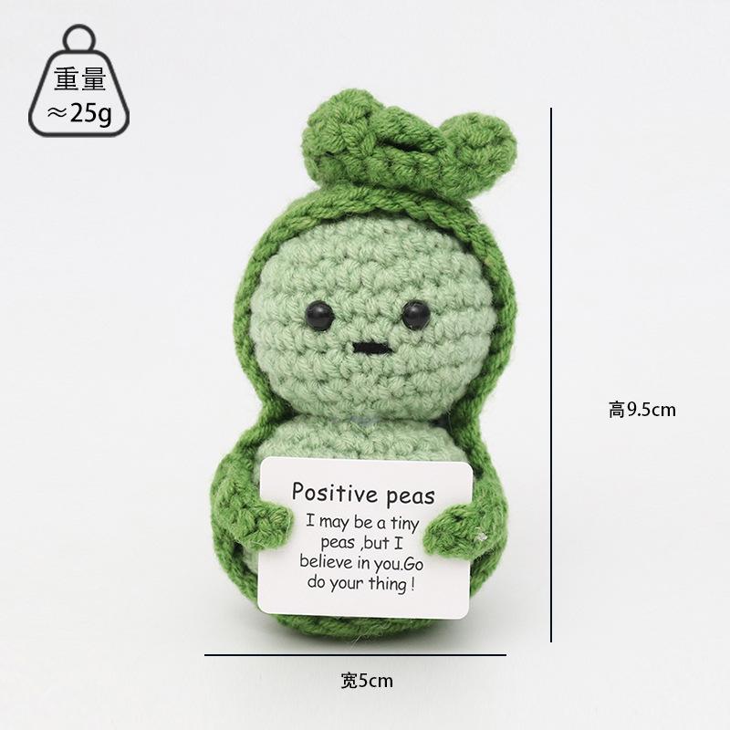 Crochet Positive Energy Potatos Mini Pocket Hug Handmade Knitted Vegetables Hand-Woven Desktop Ornament Decor Birthday Gift
