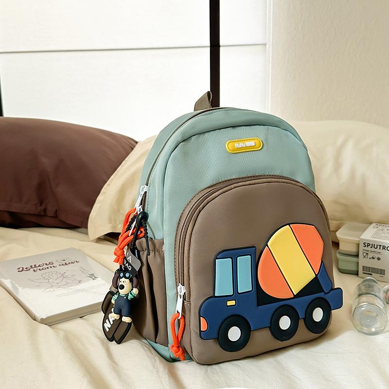 New Korean Style Fashion Cartoon Car Boys and Girls Lightweight Backpack Kindergarten School Bag Backpack