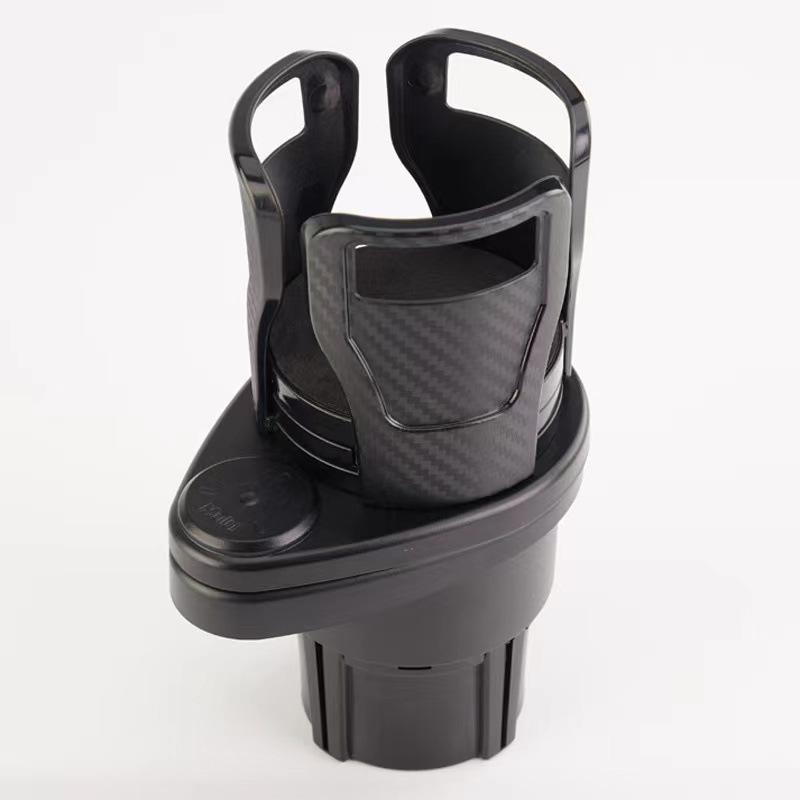 Multifunctional Car Cup Holder One To Two Double Layer Rotating Drinks Holder Vehicle Mounted Storage Rack
