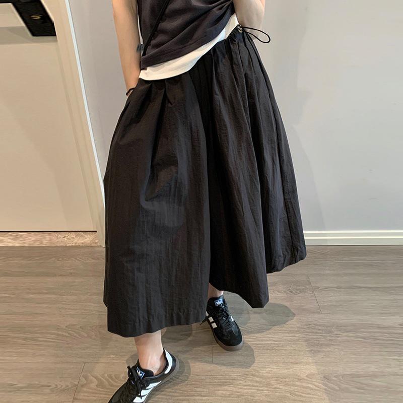 2026 New Summer Style Wide-Leg Maternity Culottes with Pleated Waist Design 2XL