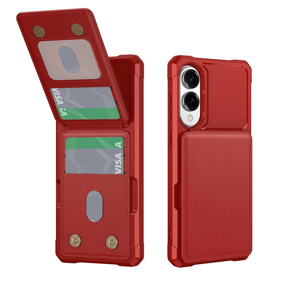 Wallet Case Card Holder Slot Leather Phone Case for Samsung S25 Edge S24 FE S23 Ultra S22 Plus A56 A36 A26 A16 A55 A35 A25 A15