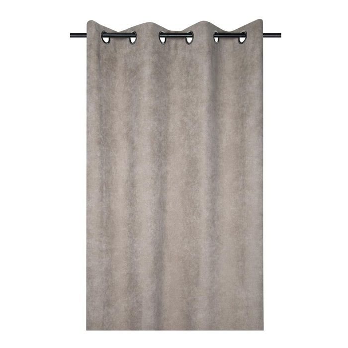 Rideau - Antoine - 140 X 260 Cm - Velours Côtelé - Œillets Métalliques - Beige