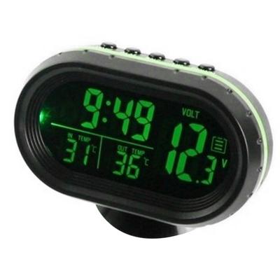 Auto-Thermometer, Digitaluhr, DC 12 V, Autouhr, LED-beleuchtete automatische Dual-Temperaturanzeige
