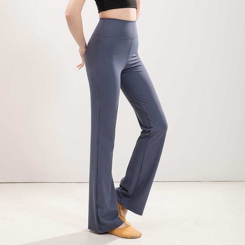 Spring/Summer High Waist Butt-Lifting Yoga Pants: Nude Feel, High Elastic, Slimming Straight Leg, Micro Flare, Body Shaping for Women.