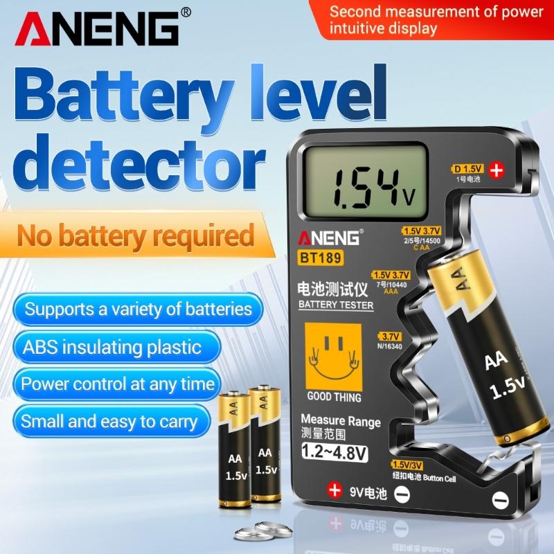 Battery Tester, Universal Battery Checkered Small Battery Testers for AAA AA C-D 9V 1.5V Button Cell Household Batteries