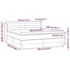 3131033 vidaXL Lit à sommier tapissier et matelas Gris clair 180x200cm Velours