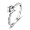 Mozambican Ring Women'S S925 Sterling Silver Inlaid With 1 Carat Moissanite Ring High Quality Wedding Band