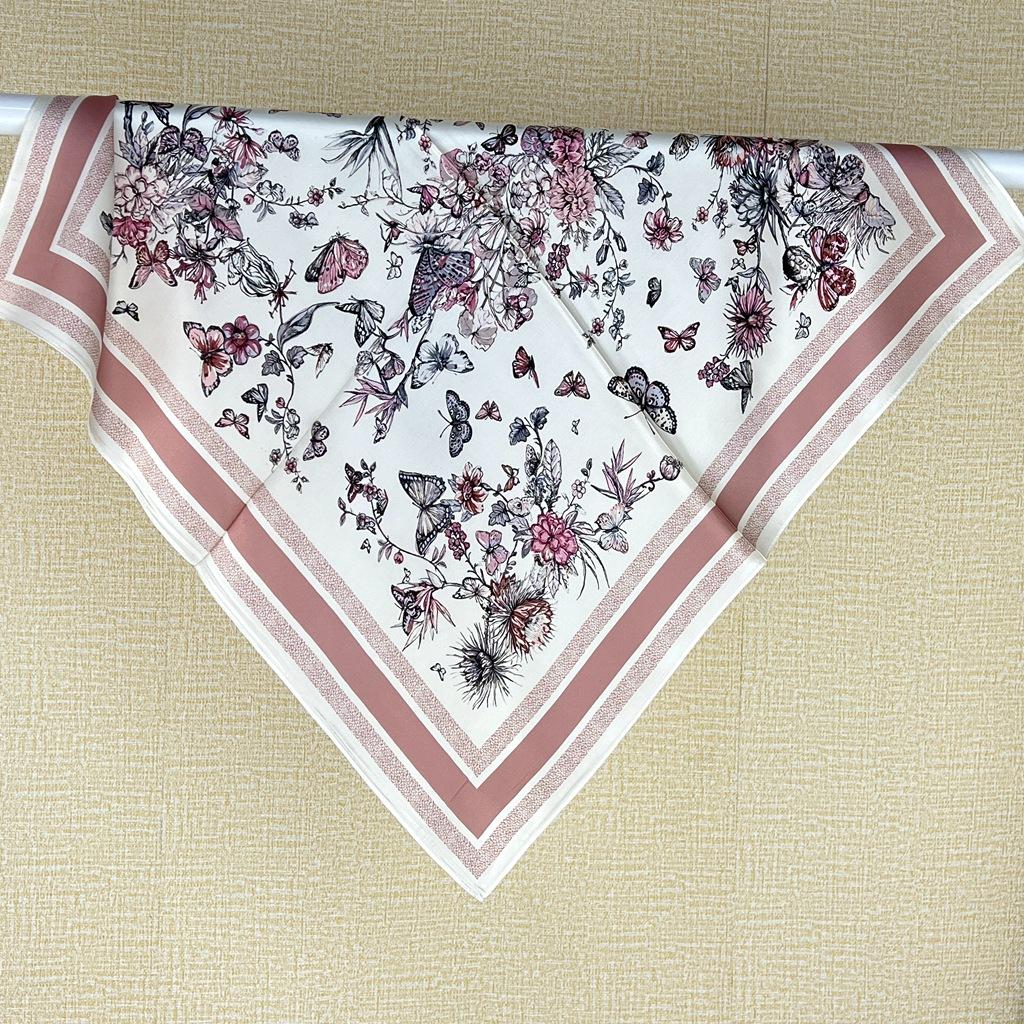 Hangzhou 100% eșarfă de mătase naturală reală pentru femei, bandană, eșarfe pătrate, eșarfe, eșarfă Mulberry, modă de lux de înaltă calitate, hijab