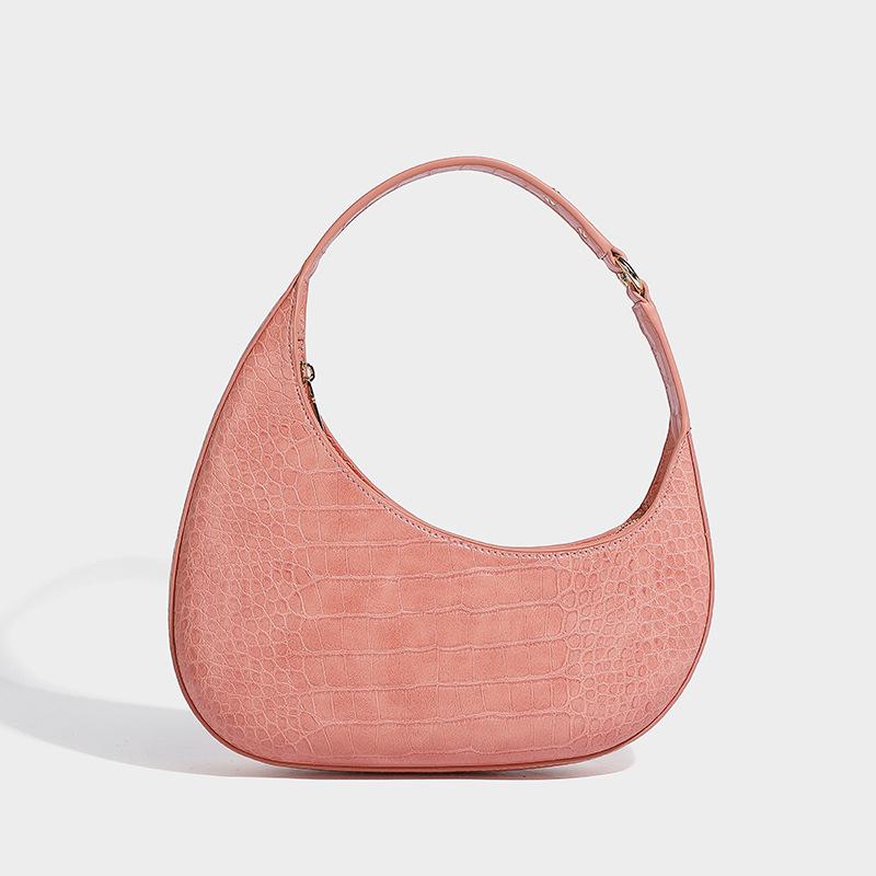 Fashion Autumn Winter New Niche Sailboat Design Single Shoulder Bag 2024 Trendy Versatile Commuter Crocodile Pattern Underarm Bag