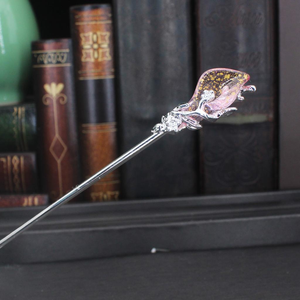 Vintage Metalen Bloem Haarspeld Voor Vrouwen Antieke Haarstok Voor Meisje Haarclip Kostuum Chinese Hanfu Haaraccessoires Bun Maker