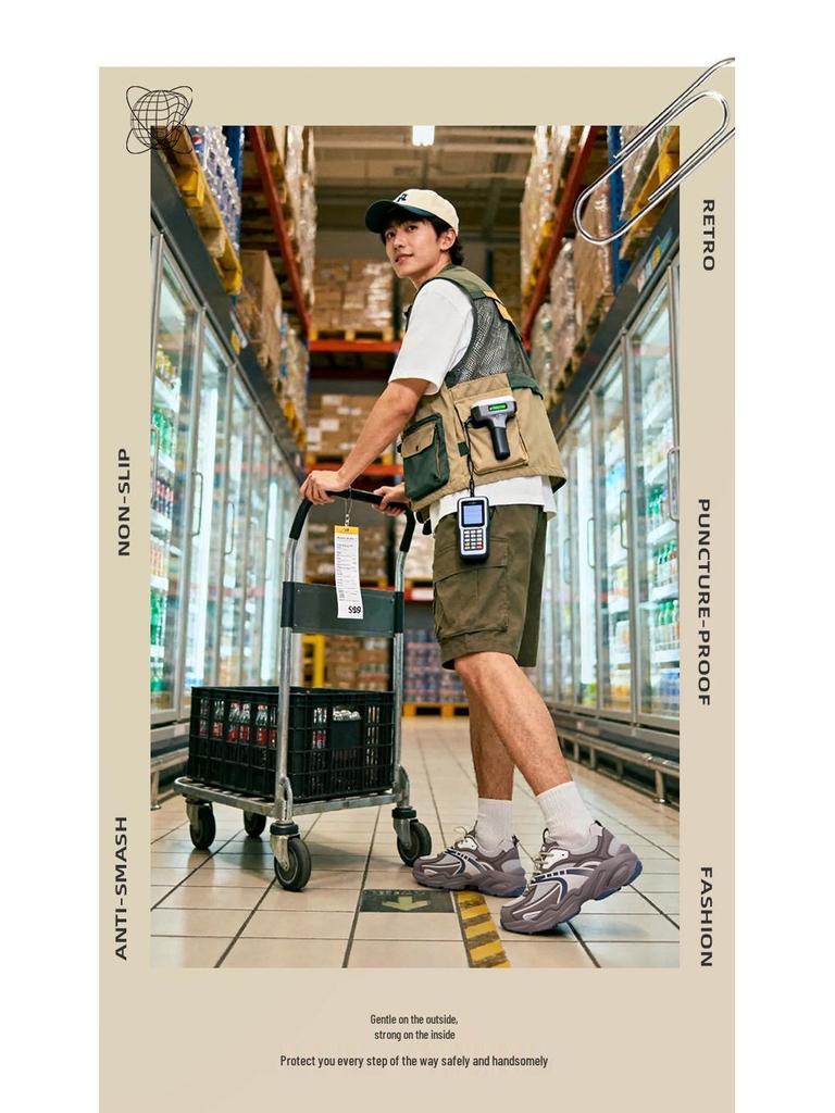 Langmeng High-End Safety Shoes: Autumn/Winter Fashion, Steel Toe, Anti-Smash, Anti-Puncture, Soft Sole, Protective Dad Work Shoes