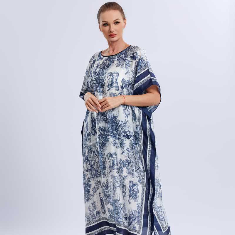 Abaya mit Leopardenmuster: Übergröße Pullover Schal Kleid