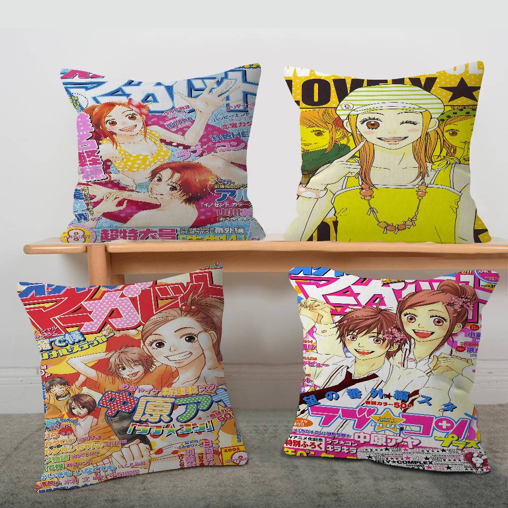 Anime L-Lovely Complex Decorative Room Aesthetics Pillow Case Home Decor Bedroom Sofa Bed Couch Pillow Cover 45x45