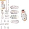Babyschlafsack aus reiner Baumwolle mit Kopf- und Nackenschutz für Neugeborene, Dinosaurier-Print