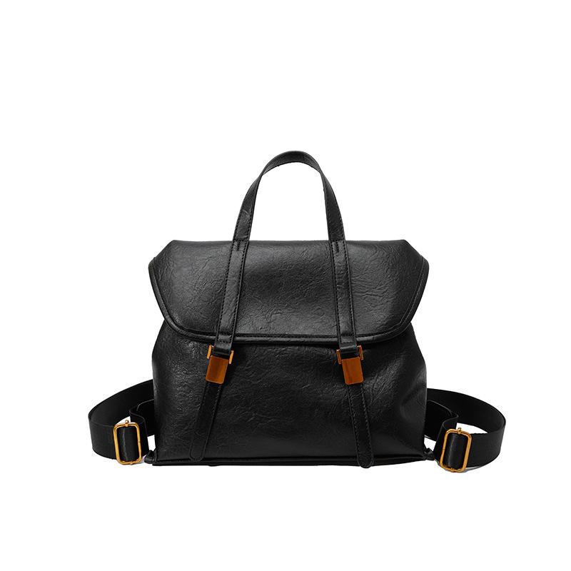 

Large Capacity Backpack College Wind 2025 Pack Women s Handheld Briefcase Retro Backpack British Trendy New None чёрный