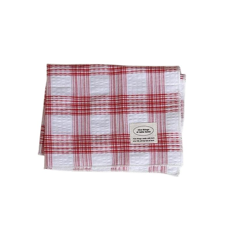 30*40cm Rectangular Design Photography Props Tablecloth Washable Stripe Ornament Cotton Slip-resistant 2 Colors