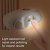 Smart automatic fingernail grinder with LED light for elders Anti-pinch design ensures safe trimming for infants, children, adults, and seniors