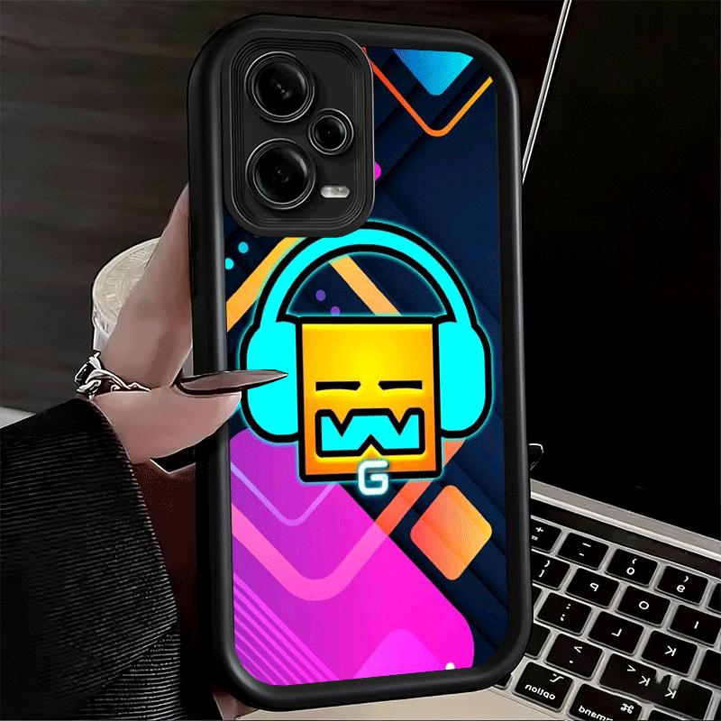 Geometry Dash Game Soft Phone Case for Xiaomi Poco X7 X6 X5 Pro X4 Gt X3 F7 Ultra M8 M7 Redmi 15C 15 14C 13 13C 12 12C 10 10C