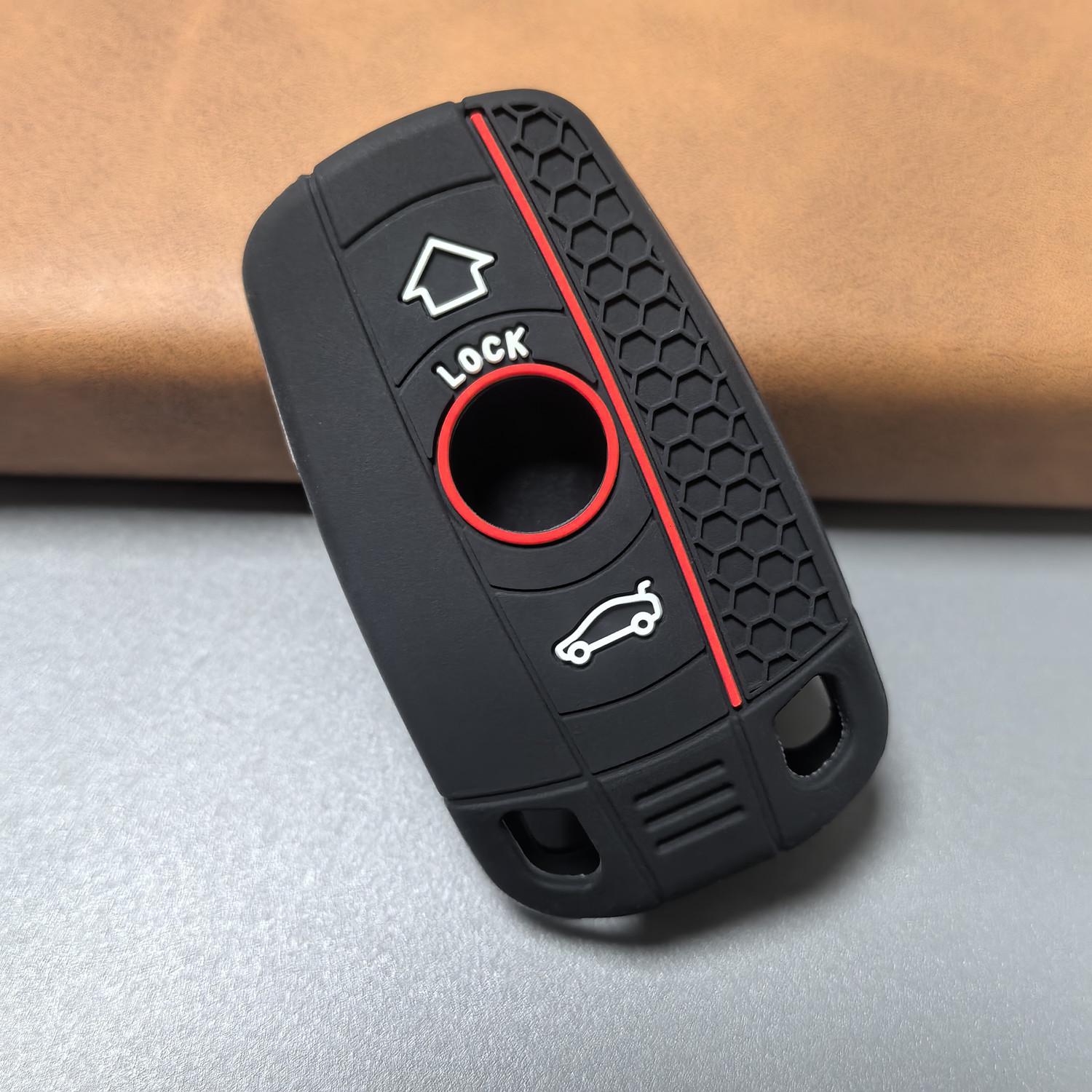 Honeycomb Silicone Key Cover for BMW 3/5 Series, X1/X2/X3, 530, X6, Z4 - Anti-Drop Protection