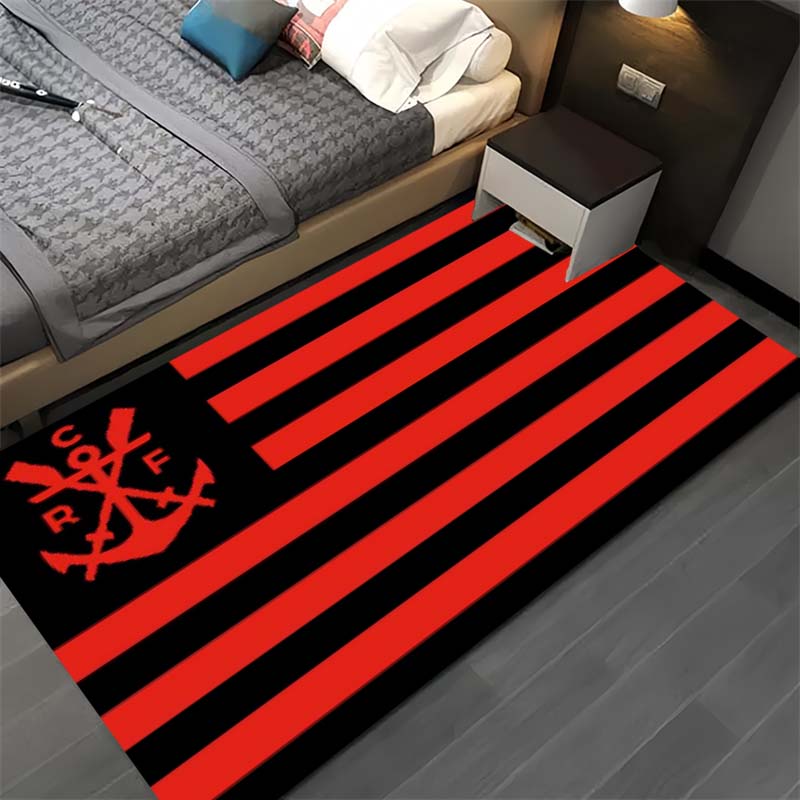 Flamengo Football Club Flag Print Area Rug Non‑Slip Floor Mat Home Living Room Decor