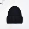 Winter Knit Beanie Hat Unisex  Custom Logo Ribbed Wool Knit Beanies Winter Luxury Warm Cuffed Beanie Hat for Women Men