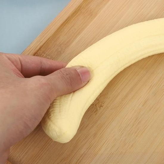 1/2/3/4 Peças Banana de Alívio de Estresse para Apertar Portátil de Viagem Banana Descascada Brinquedo Sensorial Bola Macia Anti-Ansiedade Brinquedo de Apertar Fruta Fidget