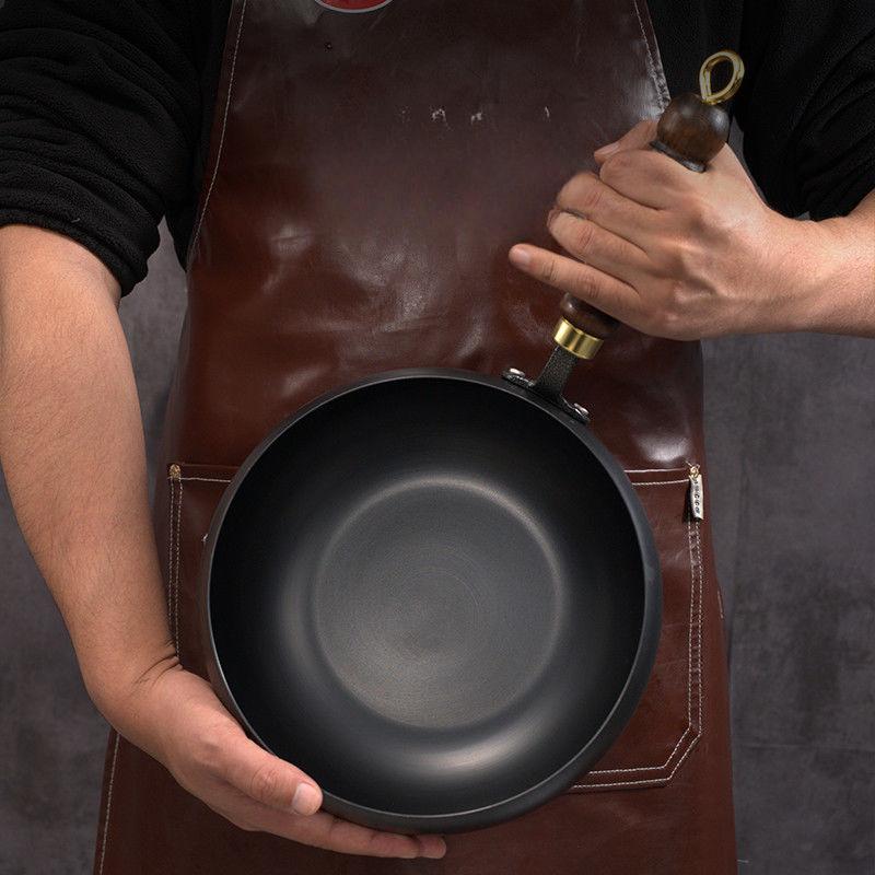 Big Belly Pot Household Stir Fry Pot Uncoated Non Stick Pot Handmade Iron Pot Cooked Iron Pot Stir Fry Pot Big Belly Iron Pot