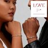 Mobius Couple Bracelet for Men Women,Silver Color Adjustable Chain Wristband,Valentine's Day Anniversary Gifts