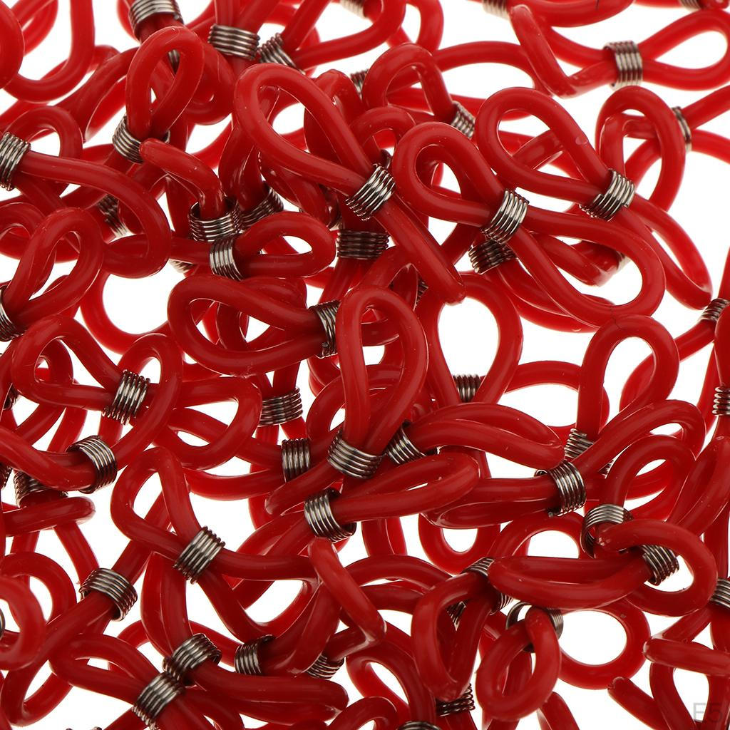 100 Pieces Of Eyeglass Strap, Chain, Gums, Rubber Loop, Eyelets, In Various