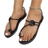 Summer Casual Flat Toed Lightweight Retro Two Sandals