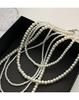 French Retro Glass Pearl Multi-Layer Necklace - Elegant, Simple Clavicle Jewelry