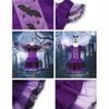 Kinder Mädchen Lila Fledermaus Vampir Prinzessin Kleid Ausgefallenes Cosplay Kostüm Kleidung Halloween Spiel