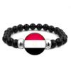 287 Länder Nationalflagge Druckknopf Elastisches Band Perlen Länderflagge Unabhängigkeitstag Perlen Schmuck Perlenarmband
